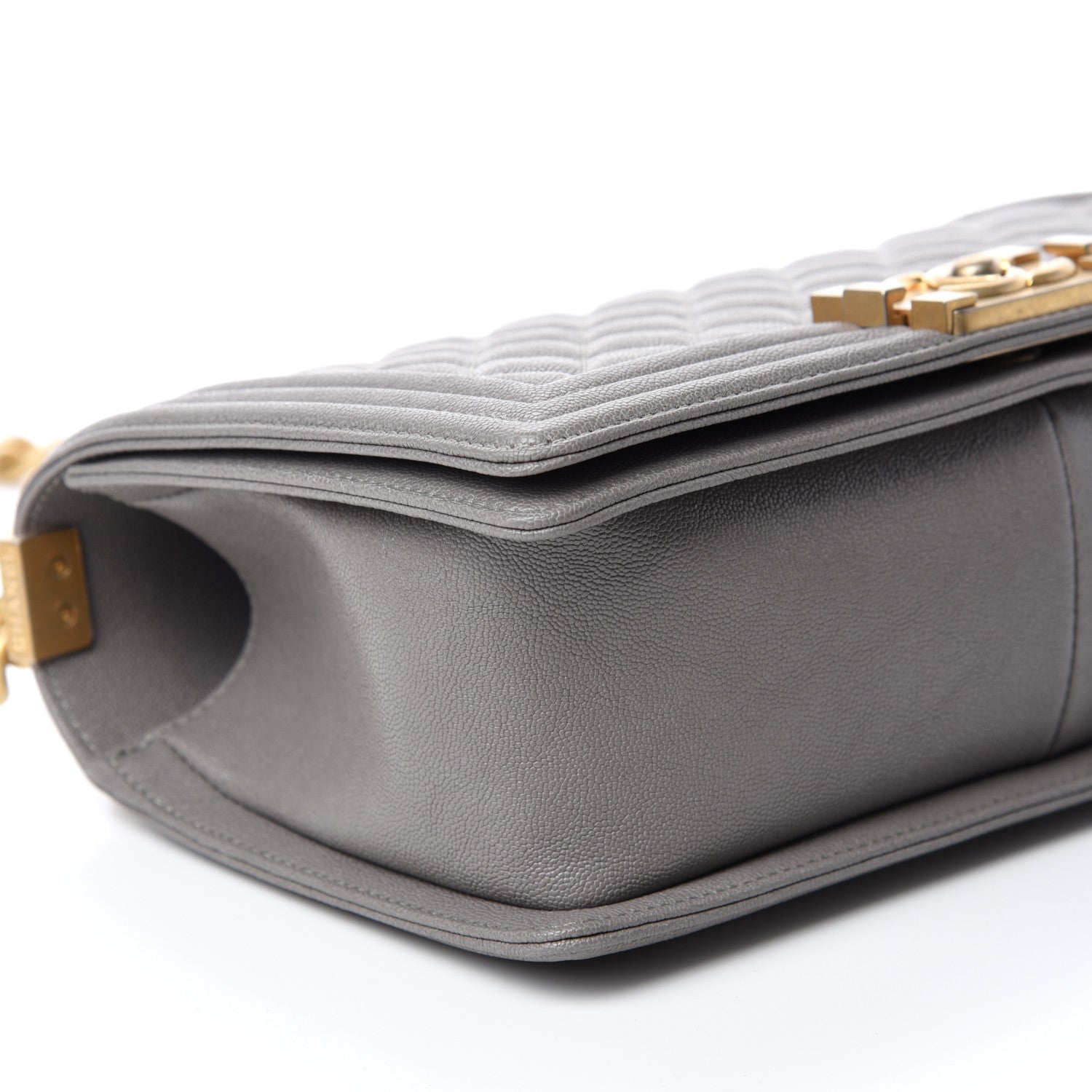 Chanel Caviar Quilted Medium Boy Flap Grey 6 of 12
