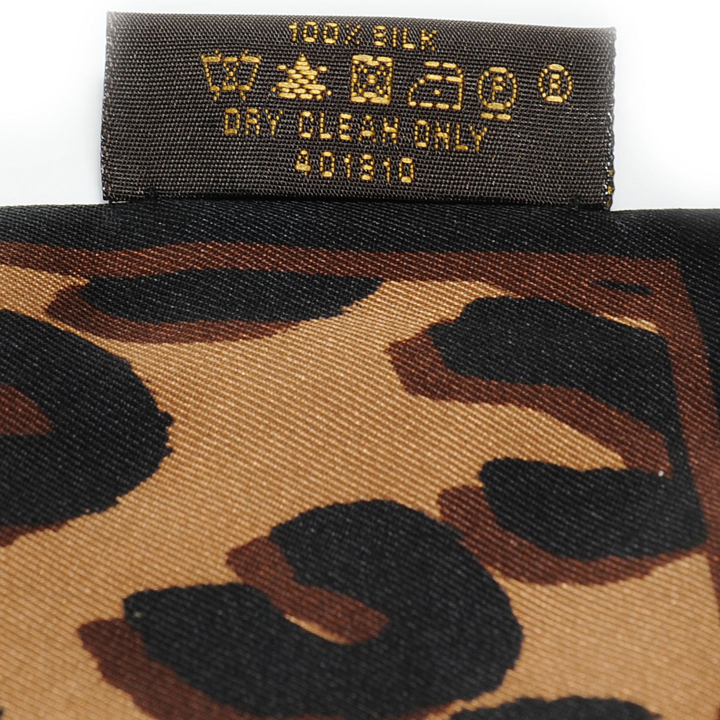 Silk Leopard Bandeau Scarf Marron