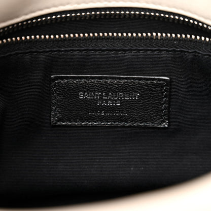 Saint Laurent Lambskin Quilted Toy Loulou Puffer Monogram Chain Satchel Crema Soft 6 of 10