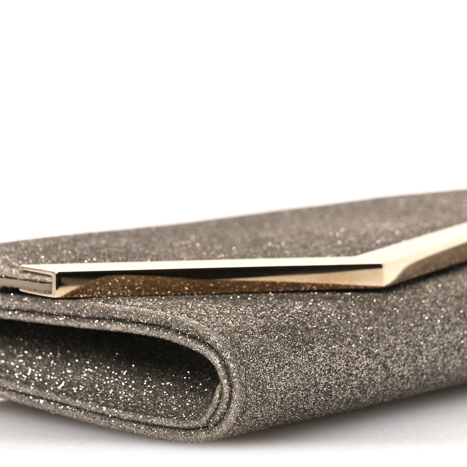 Jimmy Choo Dusty Glitter Emmie Clutch Platinum Ice 8 of 11