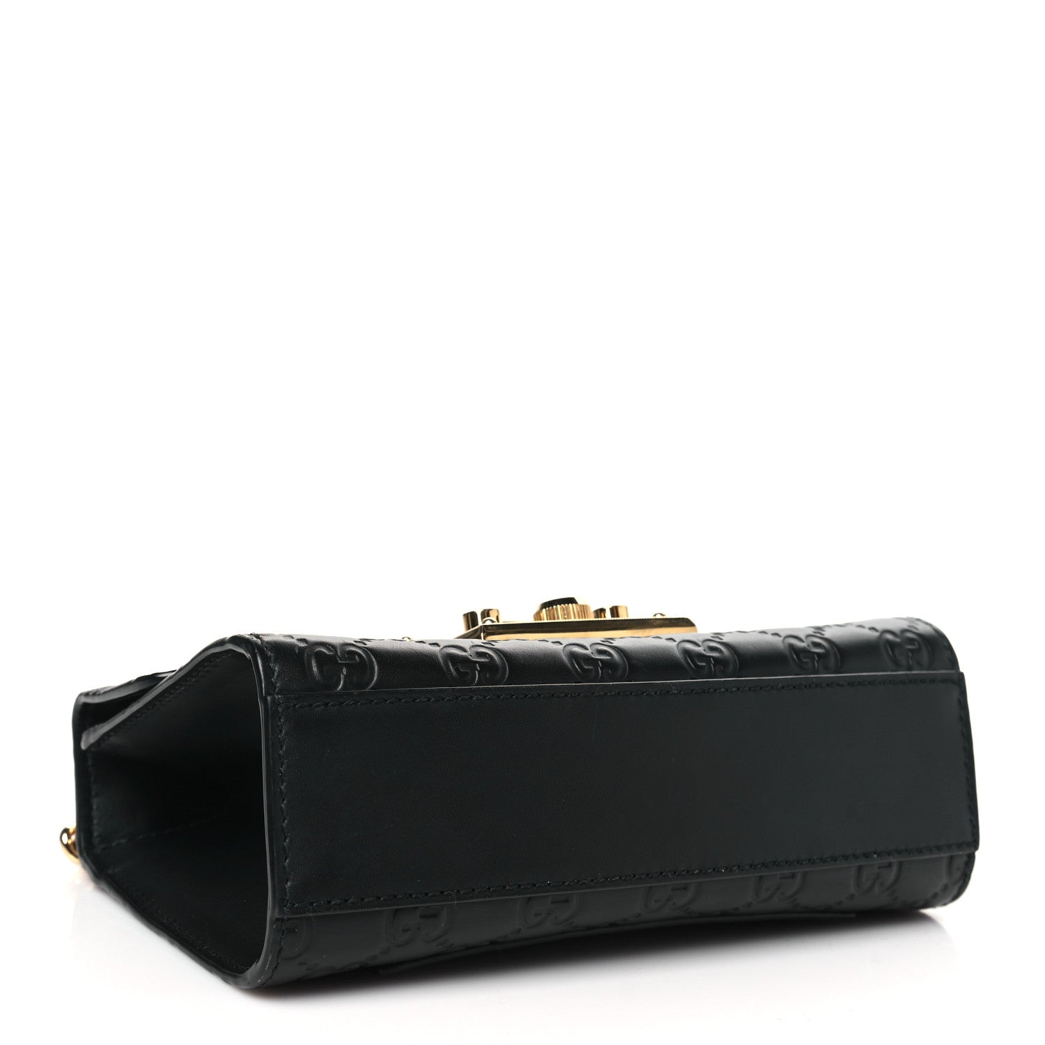 Gucci Guccissima Small Padlock Shoulder Bag Black 4 of 10