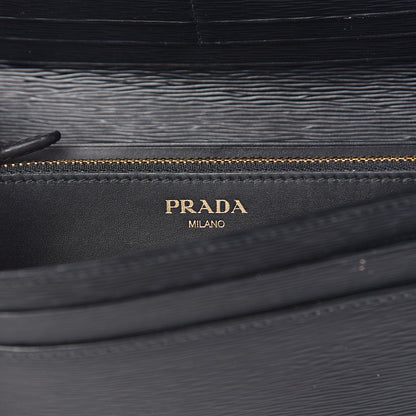 Prada Vitello Move Continental Flap Travel Wallet Black 7 of 7