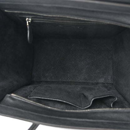 Celine Drummed Calfskin Mini Luggage Black 5 of 10