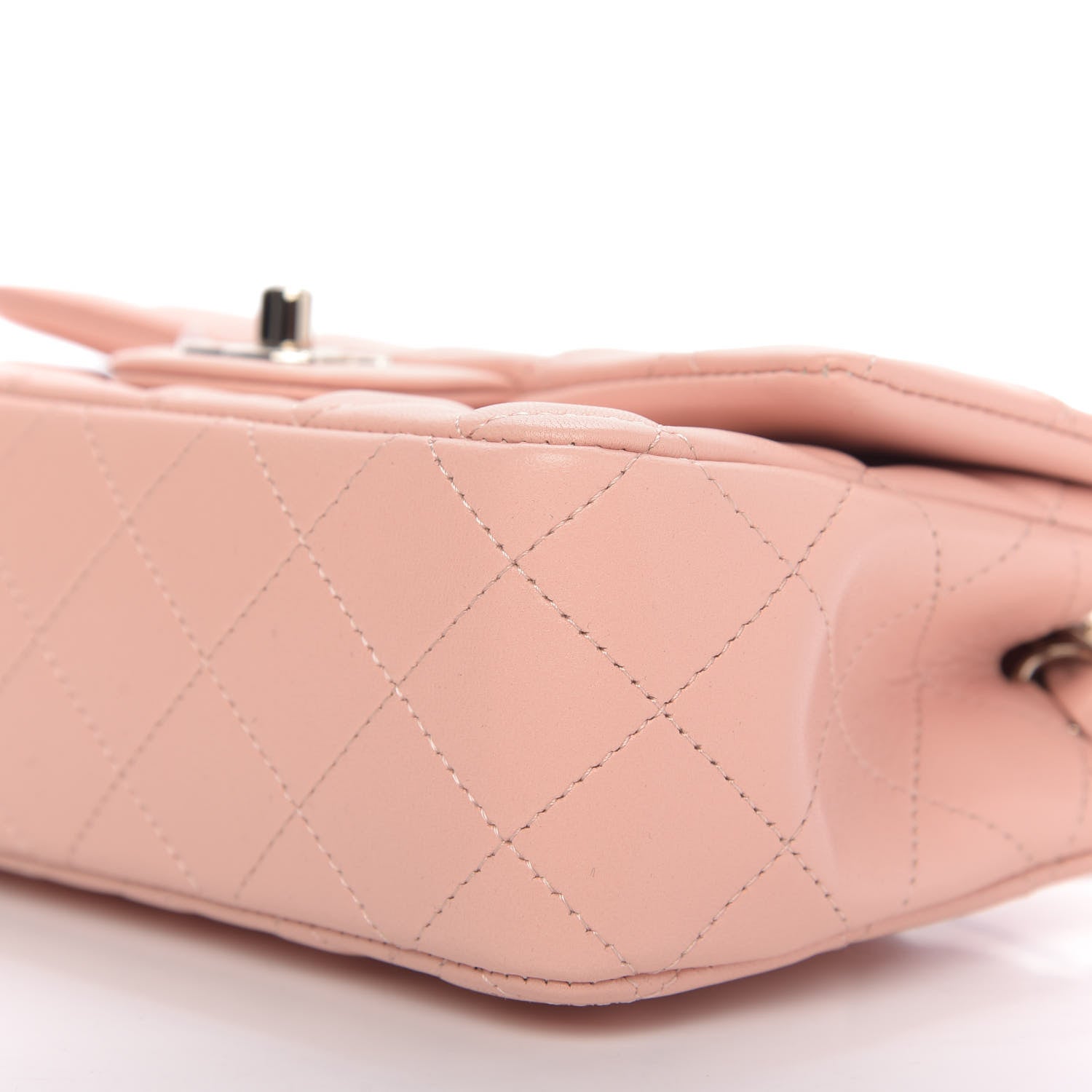 Chanel Lambskin Quilted Mini Rectangular Flap Light Pink 7 of 10