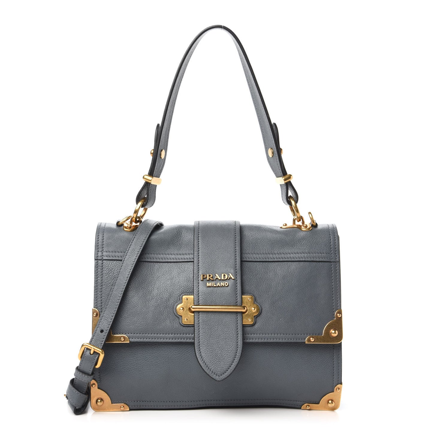 Glace Calf Medium Soft Cahier Bag Marine Astrale