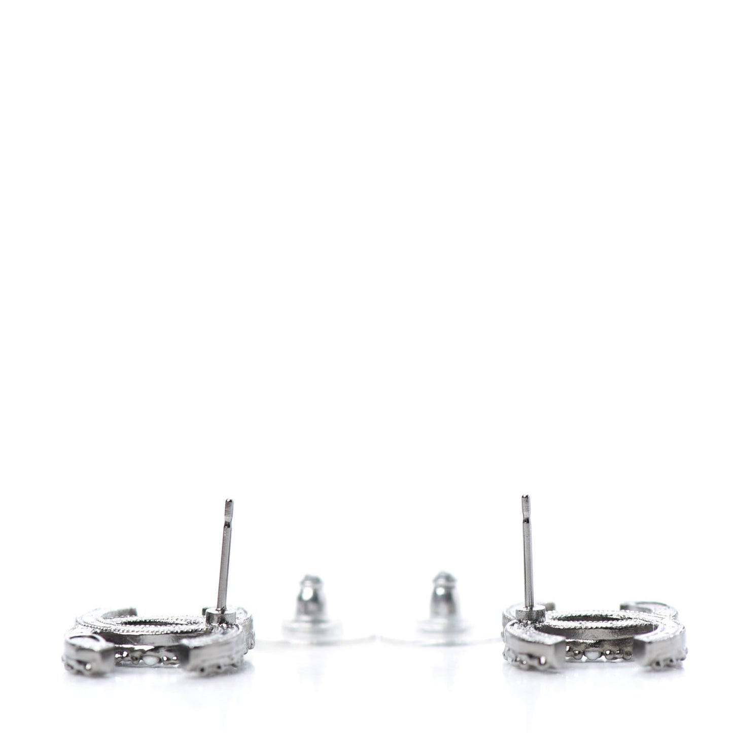 Ruthenium Crystal Pearl Caviar Earrings