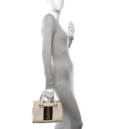 Gucci Calfskin Medium Sylvie Top Handle Tote White 2 of 10