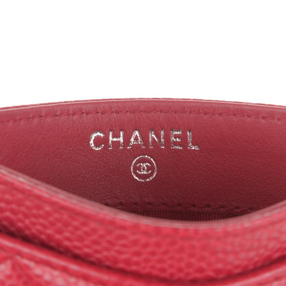 Chanel Caviar Quilted Diamond CC Card Holder Dark Pink 6 of 8