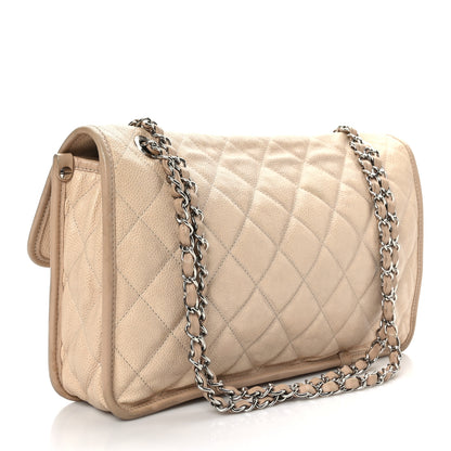 Chanel Caviar Quilted Large French Riviera Flap Beige 3 of 9
