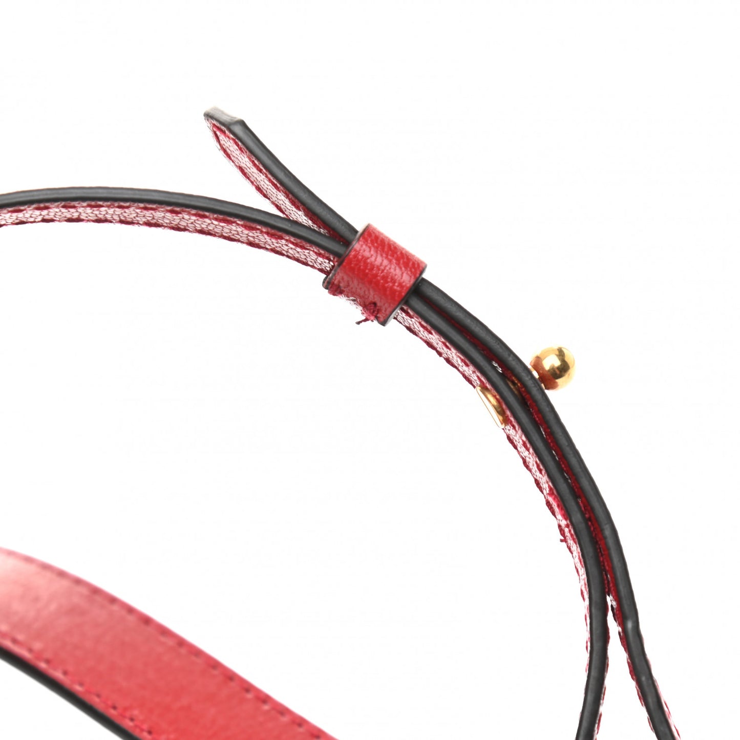 Goatskin Quilted GV3 Strap Wallet Vermillon