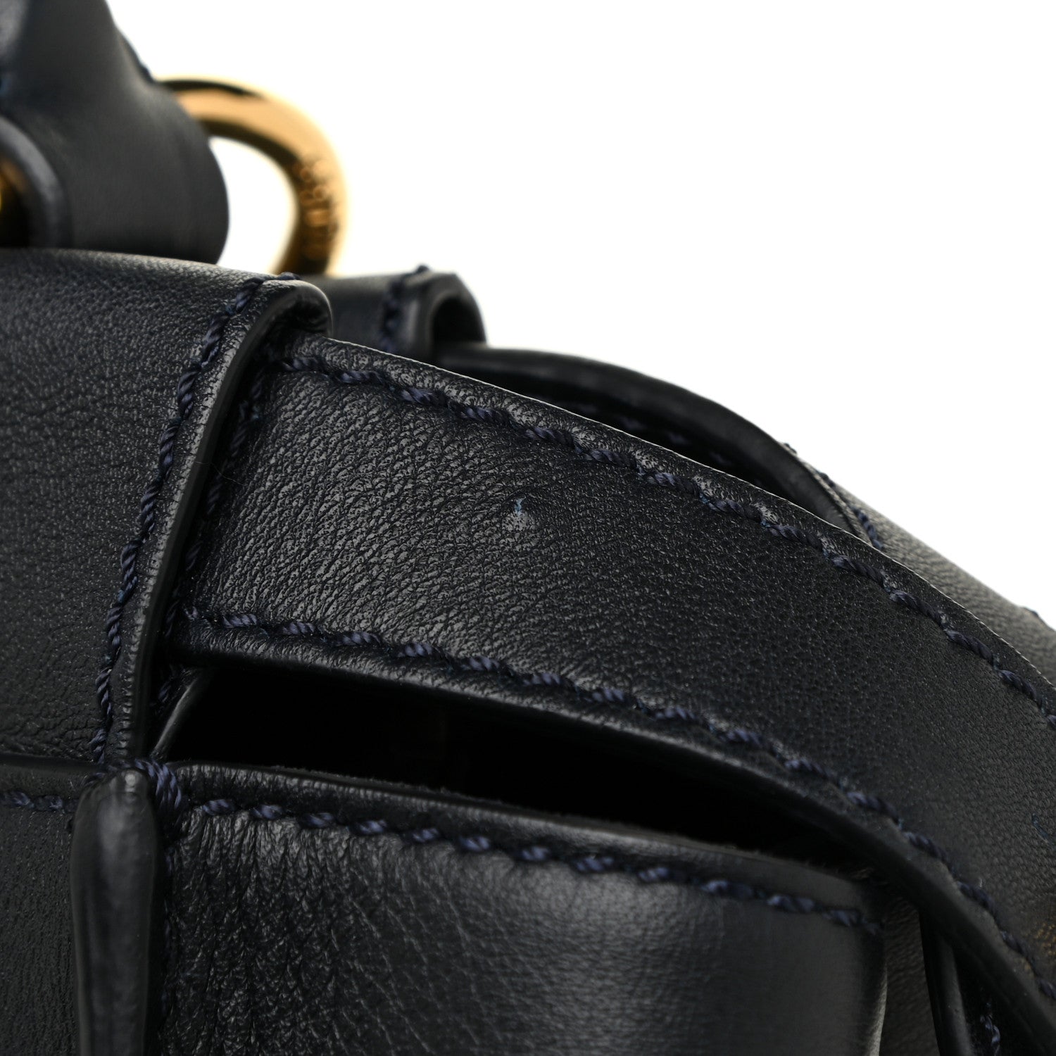 Fendi Vitello Dolce Marmol Large Peekaboo Iconic Satchel Blue Notte 14 of 15