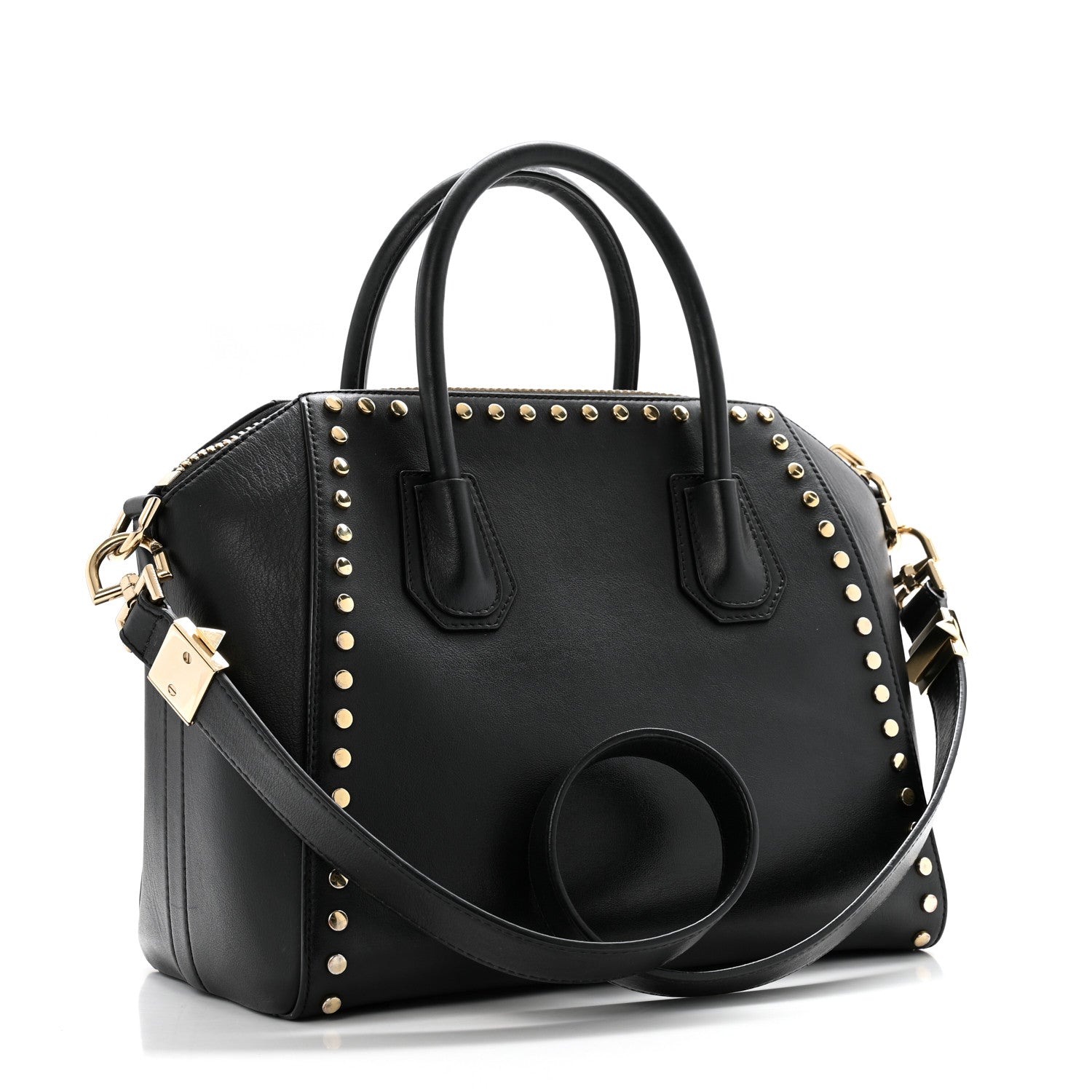 Givenchy Smooth Calfskin Small Studded Antigona Black 3 of 16