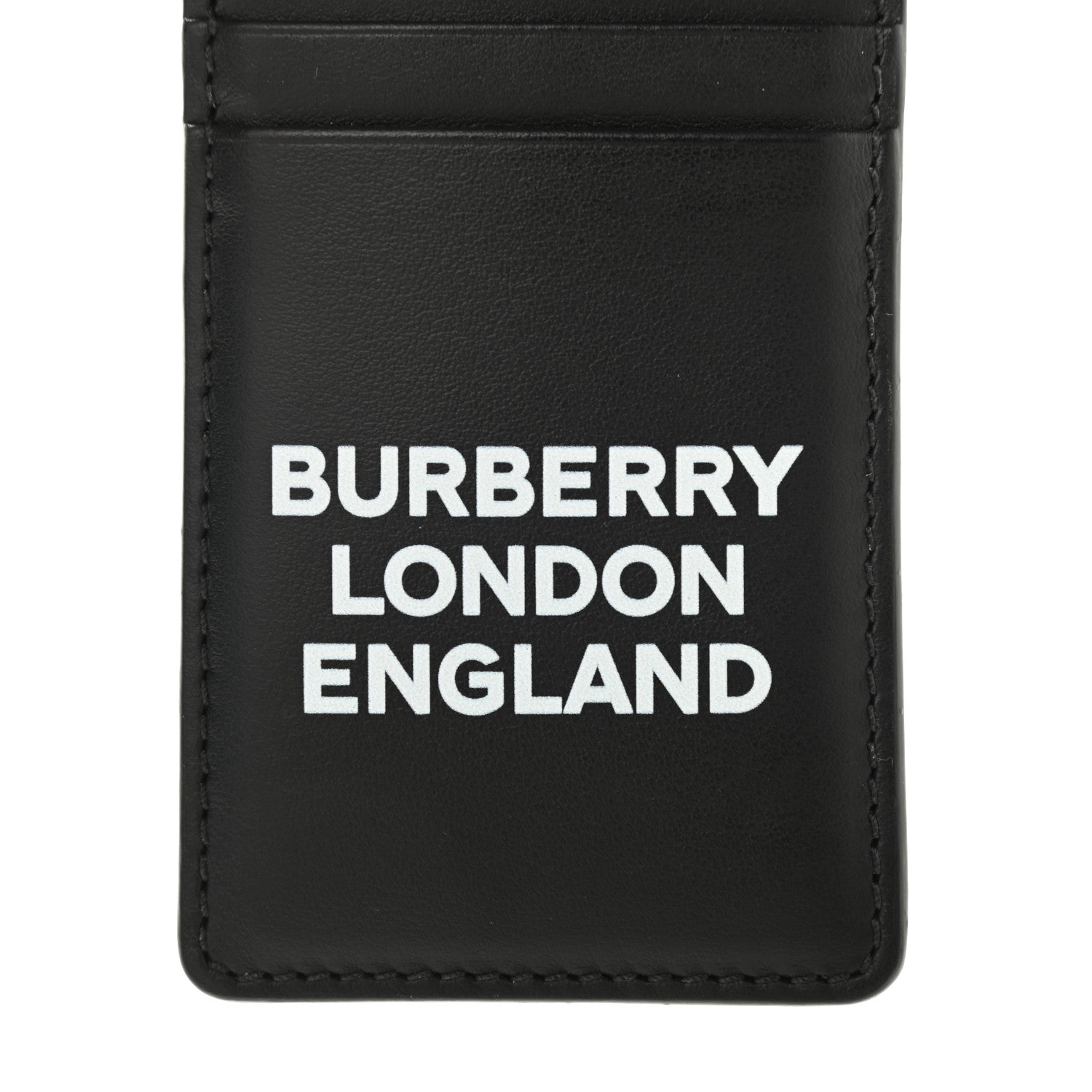 Burberry Calfskin Elmer Lanyard Card Case Black 5 of 8