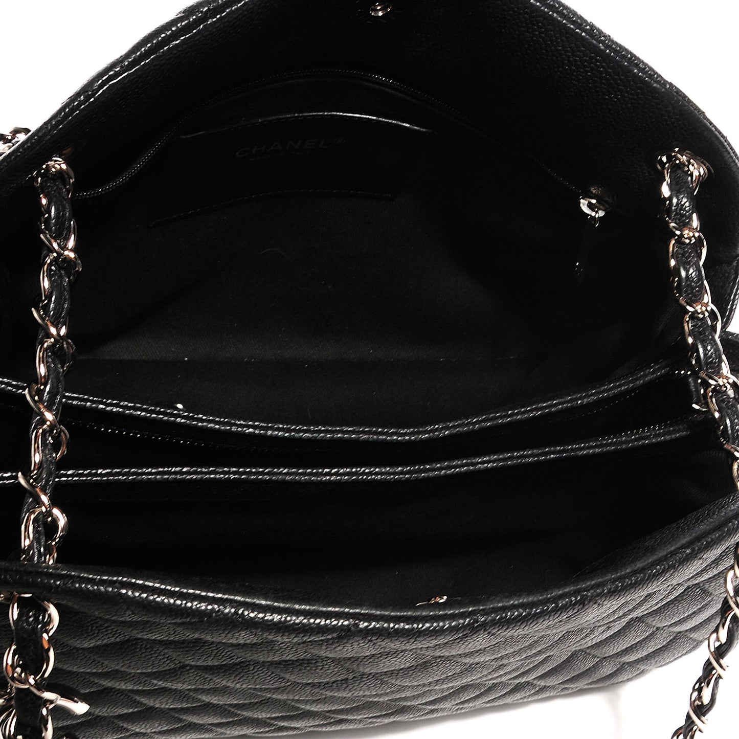 Caviar Quilted Large Just Mademoiselle Black