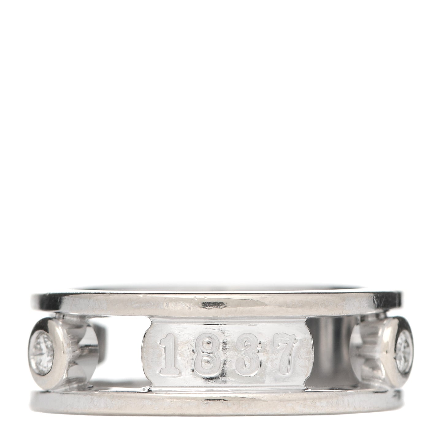 18K White Gold Diamond 1837 Ring 52 6