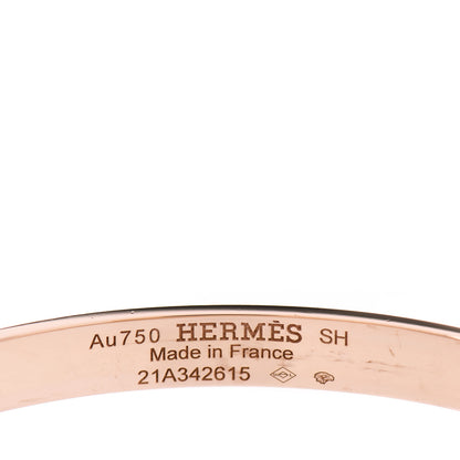 Hermes 18K Rose Gold Diamond PM Kelly Bracelet SH 3 of 4