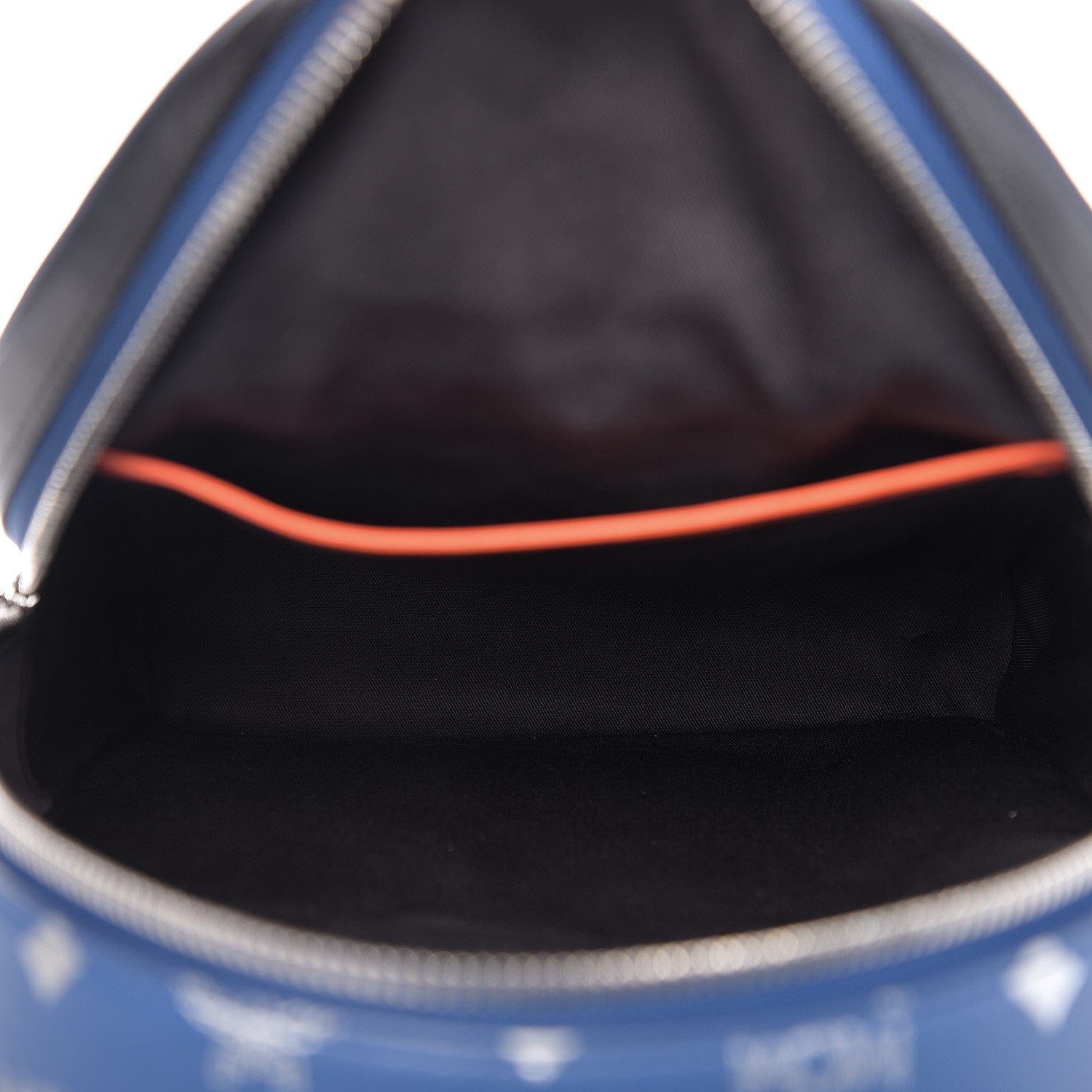 MCM Visetos Reflective Nylon Small Resnick Backpack Blue 6 of 9