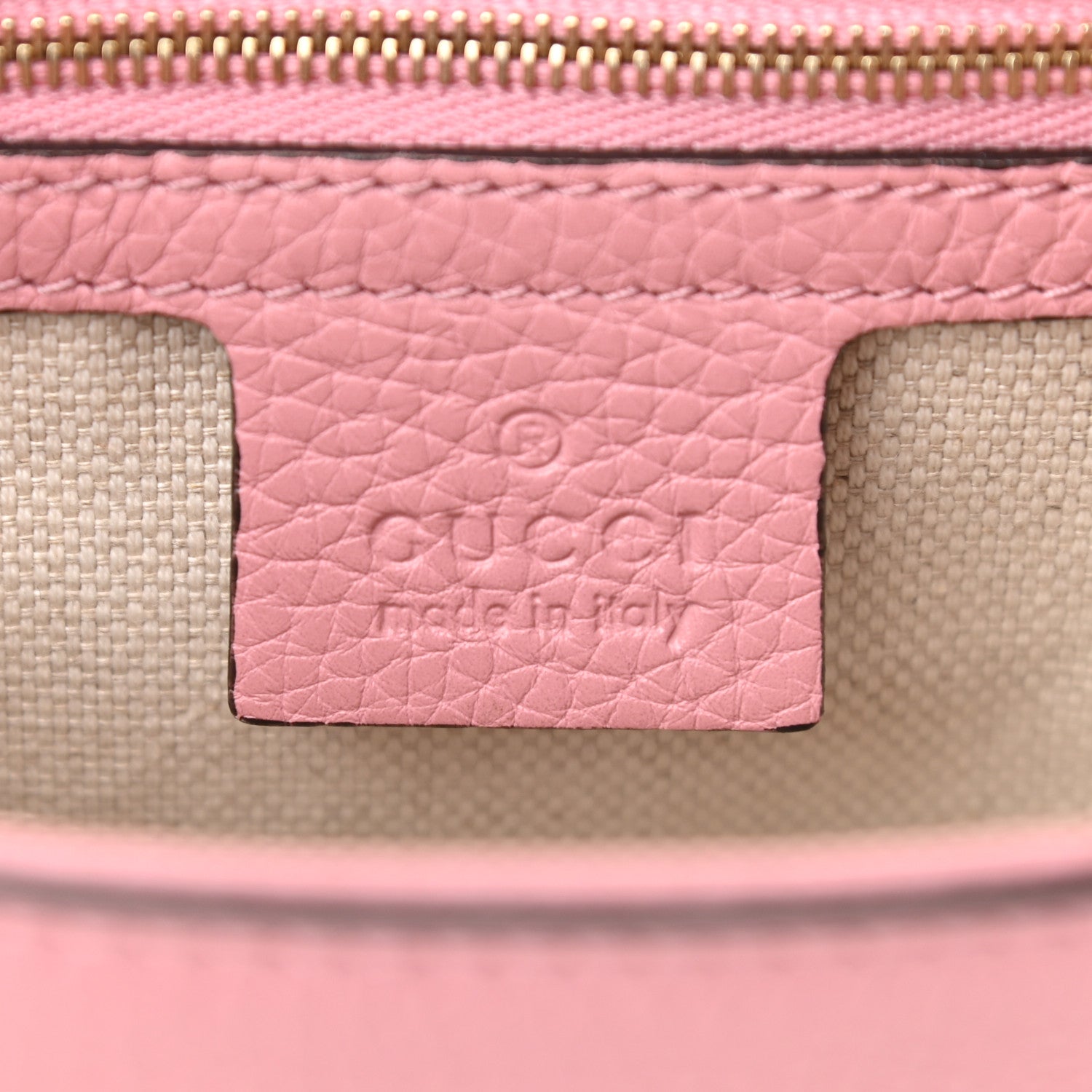 Gucci Pebbled Calfskin Medium Soho Flap Crossbody Pink 6 of 10