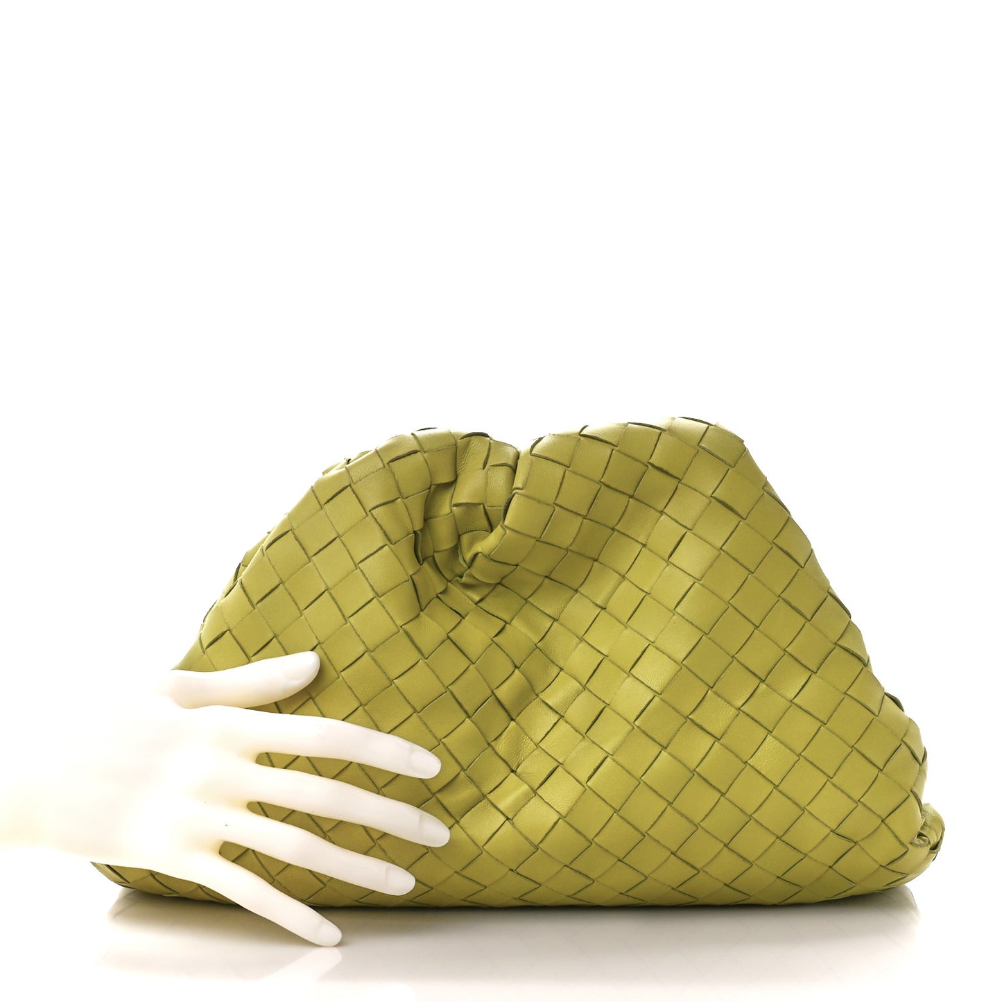 Nappa Maxi Intrecciato The Pouch Oversized Clutch Seagrass