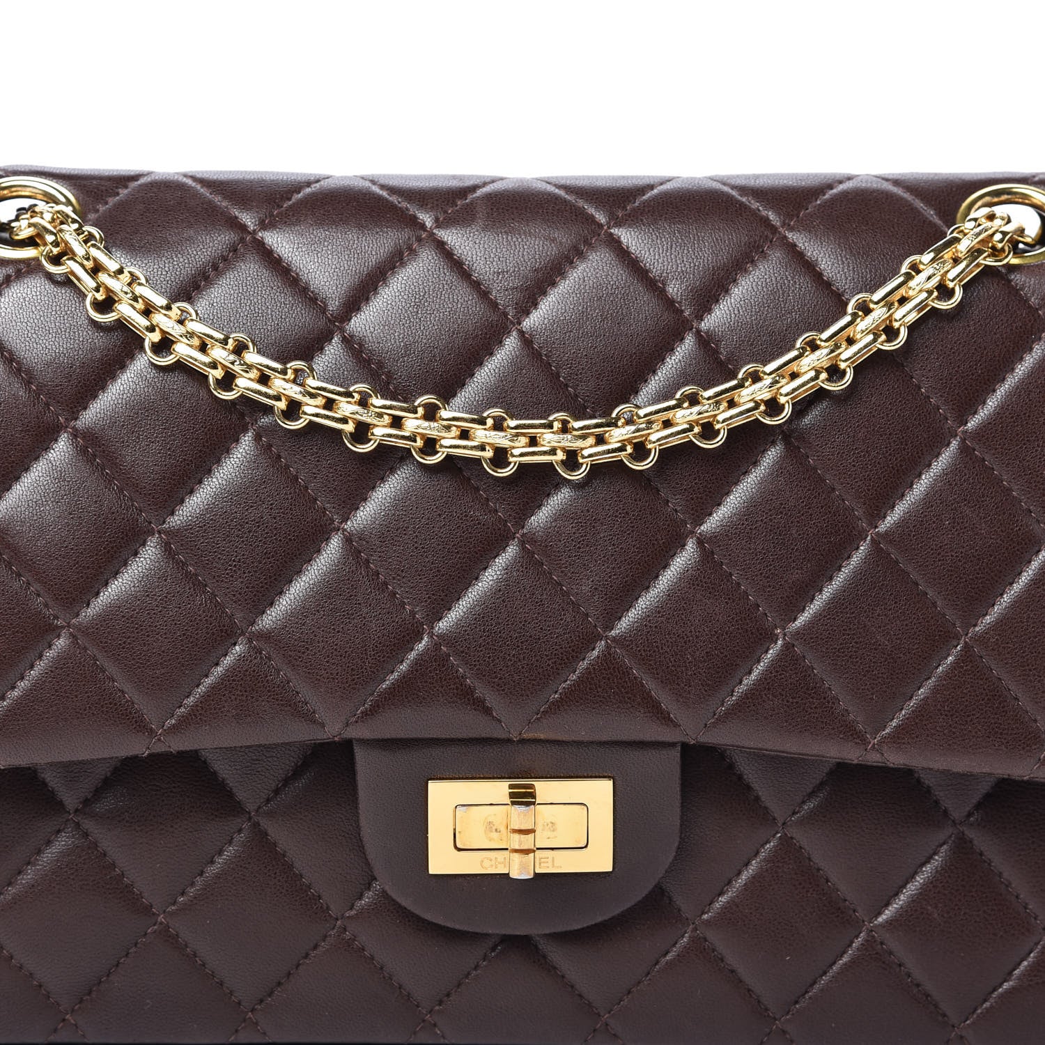 Chanel Lambskin Quilted 2.55 Reissue 225 Flap Brown 11 of 13