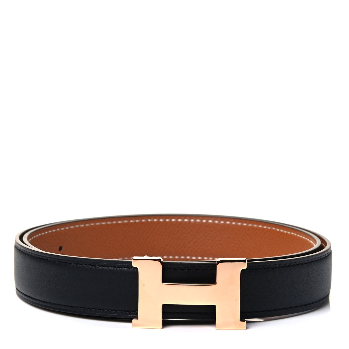 Swift Epsom 24mm Mini Constance H Belt 75 Black Gold