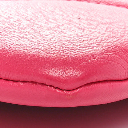 Chanel Shiny Goatskin Quilted Chanel 19 Pouch Dark Pink 9 of 10