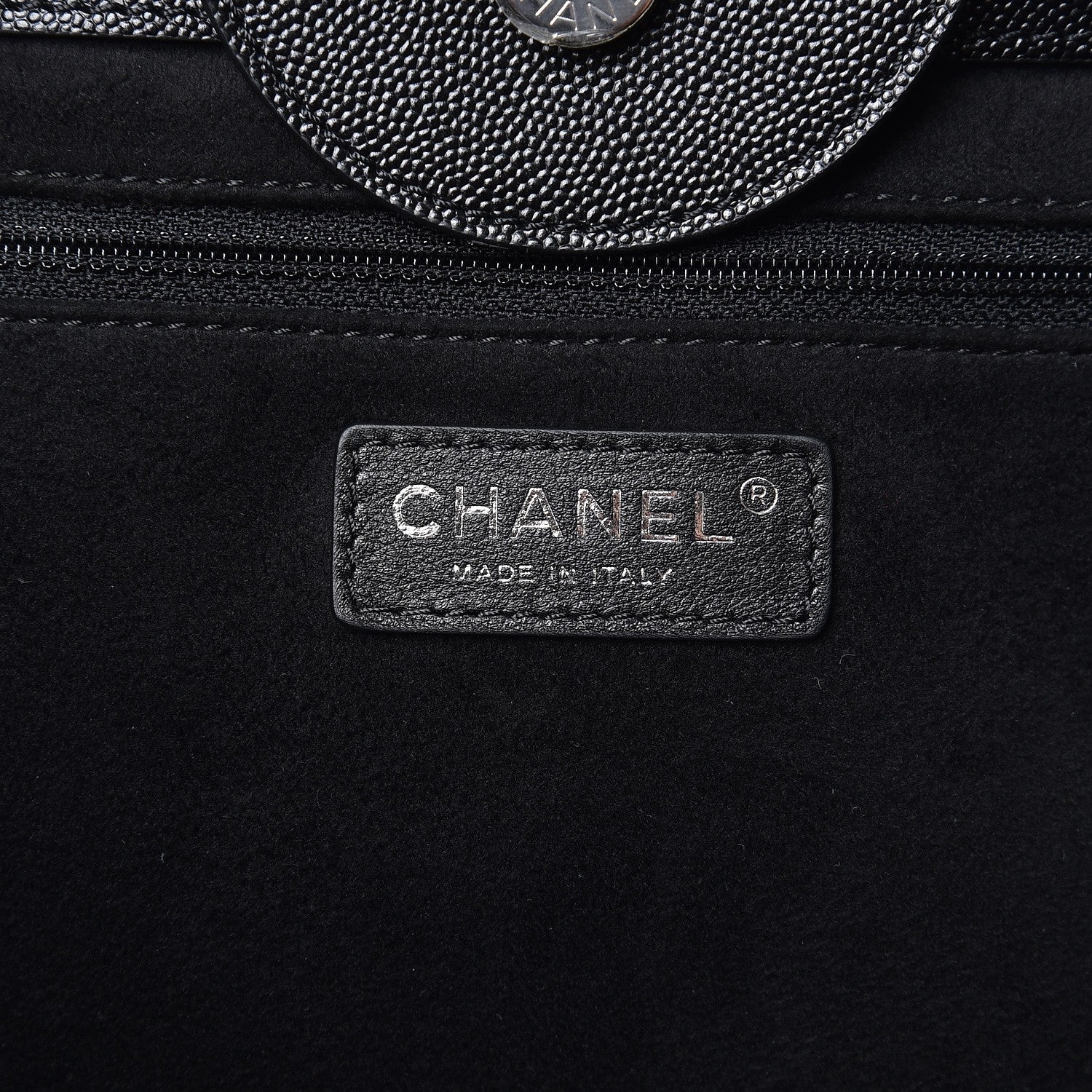 Chanel Caviar Medium Studded Deauville Tote Black 7 of 10