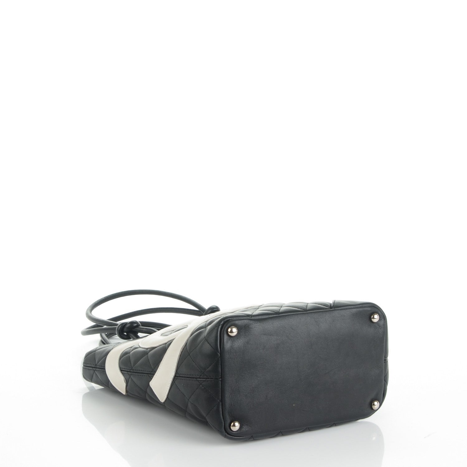 Chanel Calfskin Quilted Medium Cambon Tote Black White 4 of 8