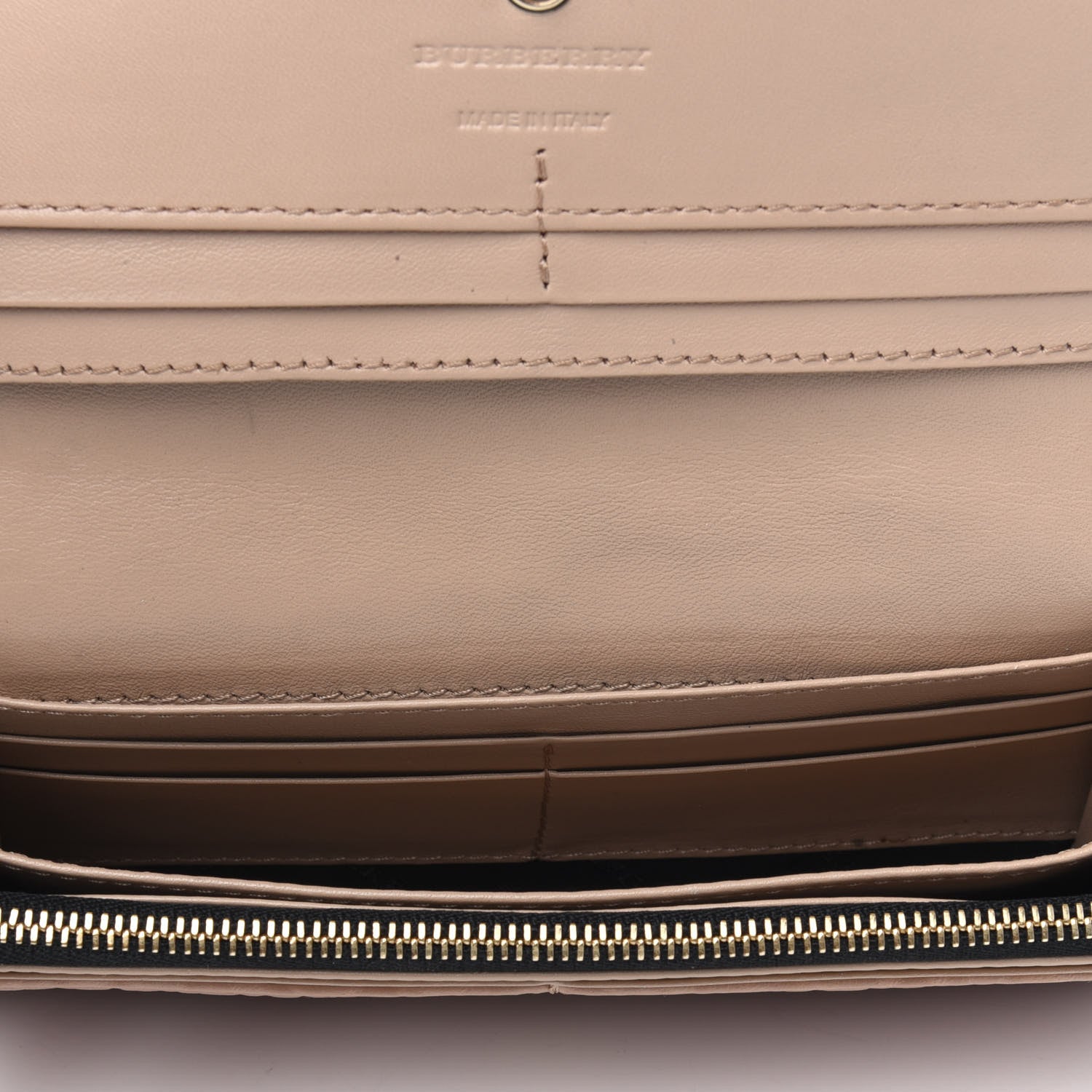 Burberry Signature Grain Calfskin Continental Wallet Apricot 4 of 5