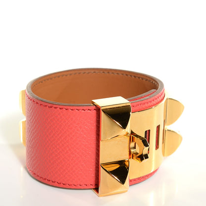 Hermes Epsom Collier de Chien CDC Bracelet S Rose Jaipur 3 of 6