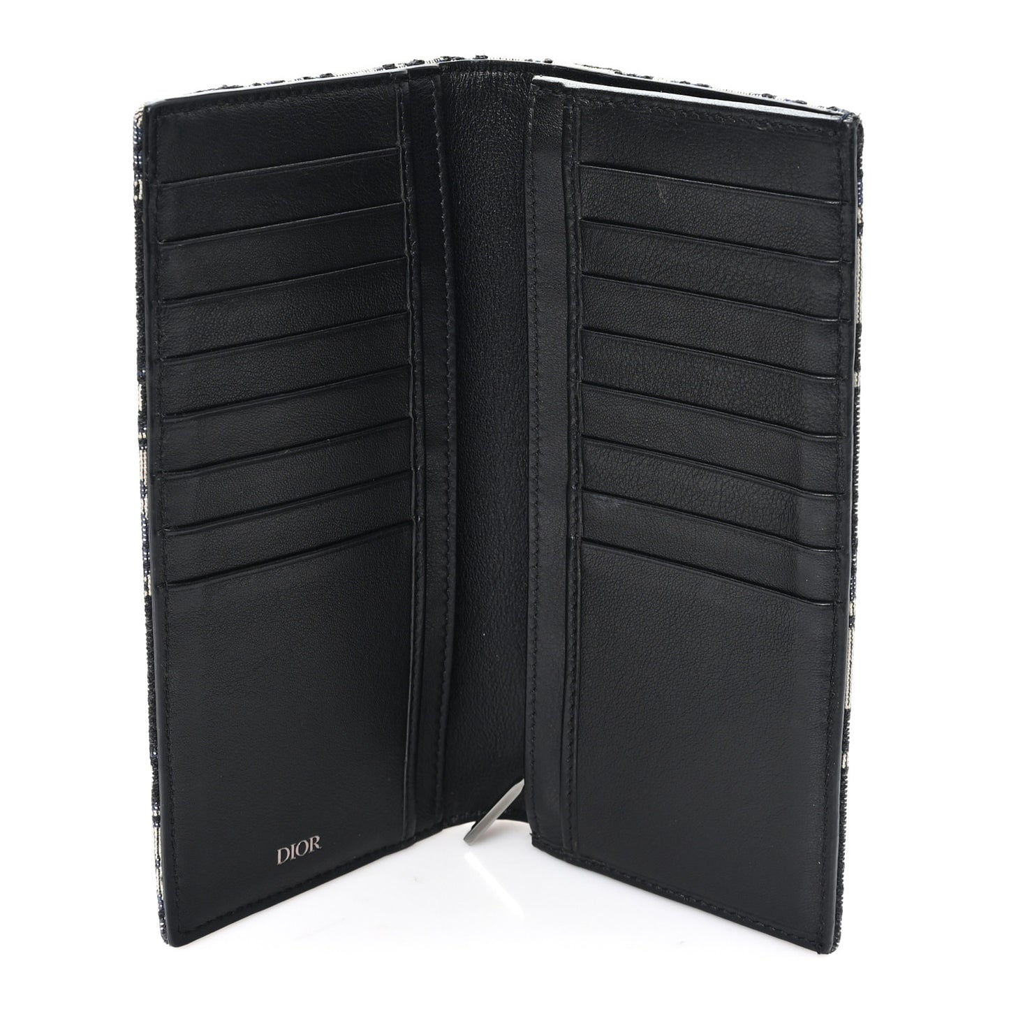 Oblique Long Vertical Wallet Blue Multicolor