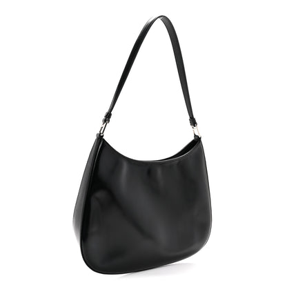 Prada Spazzolato Cleo Shoulder Bag Black 3 of 10