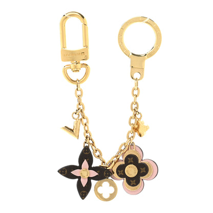Louis Vuitton Brass Monogram Blooming Flowers Bag Charm Key Holder Rose Ballerine 1 of 4