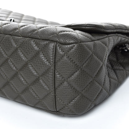 Chanel Calfskin Quilted Small XXL Travel Flap Bag Khaki 9 of 10