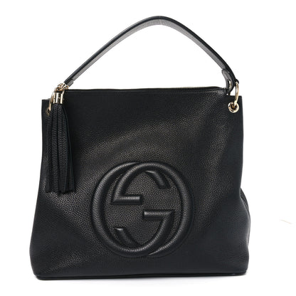 Gucci Pebbled Calfskin Large Soho Hobo Black 1 of 10