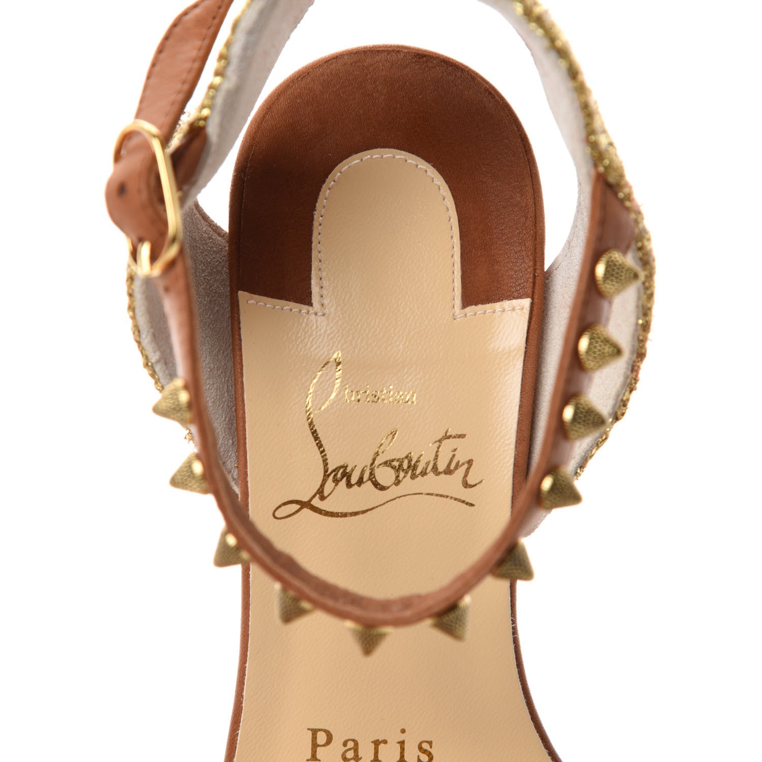 Christian Louboutin Calfskin Cordorella 110 Wedge Sandals 35 Version Cuoio 8 of 10