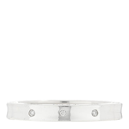 Tiffany Sterling Silver 3 Diamond 1837 Ring 48 4.5 1 of 4