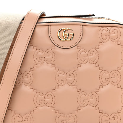 Gucci Calfskin GG Matelasse Small Shoulder Bag Pink Sand Natural 7 of 9