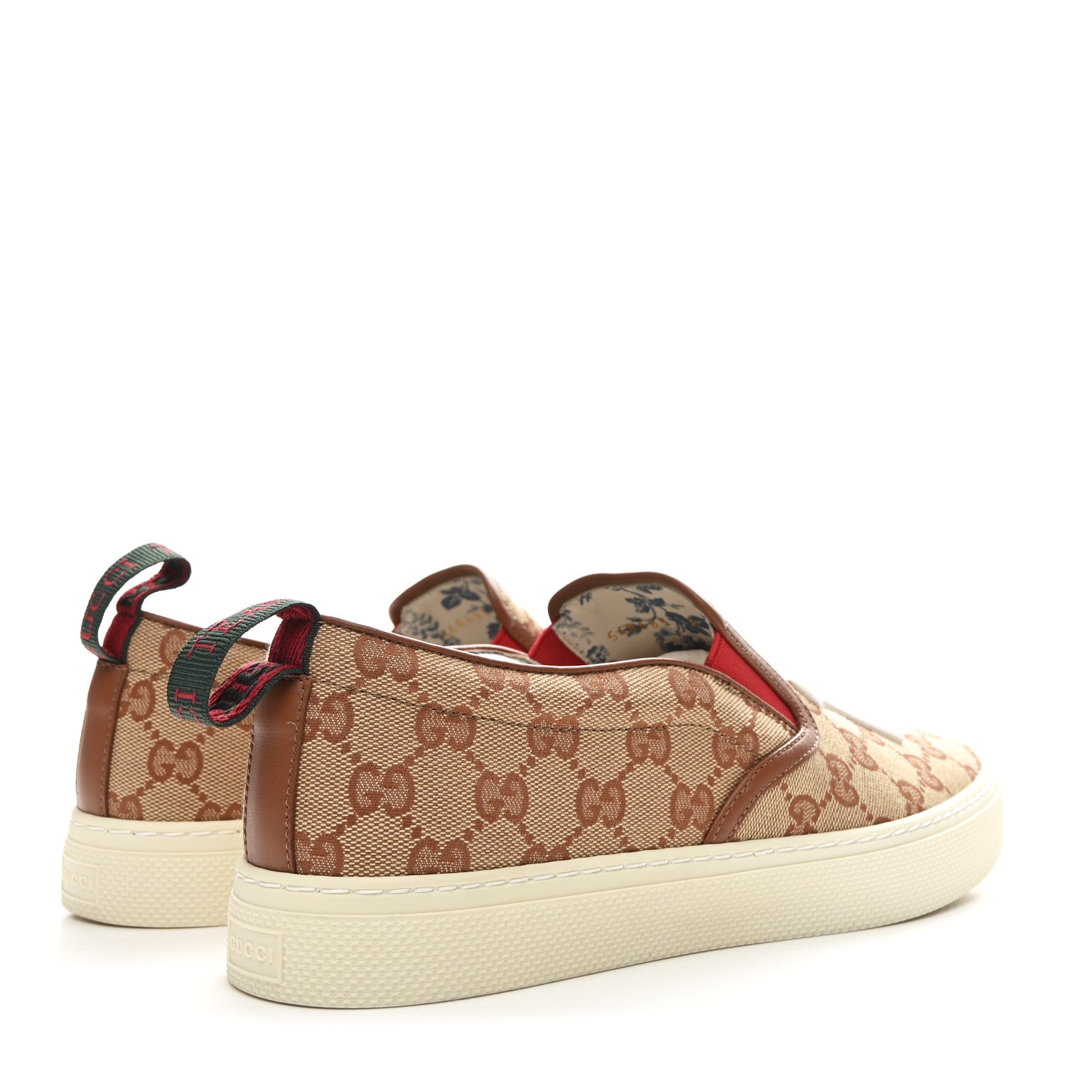 Gucci X MLB GG Monogram NY Yankees Embroidered Mens Slip On Sneakers 8 Beige Ruggine Rust 5 of 10