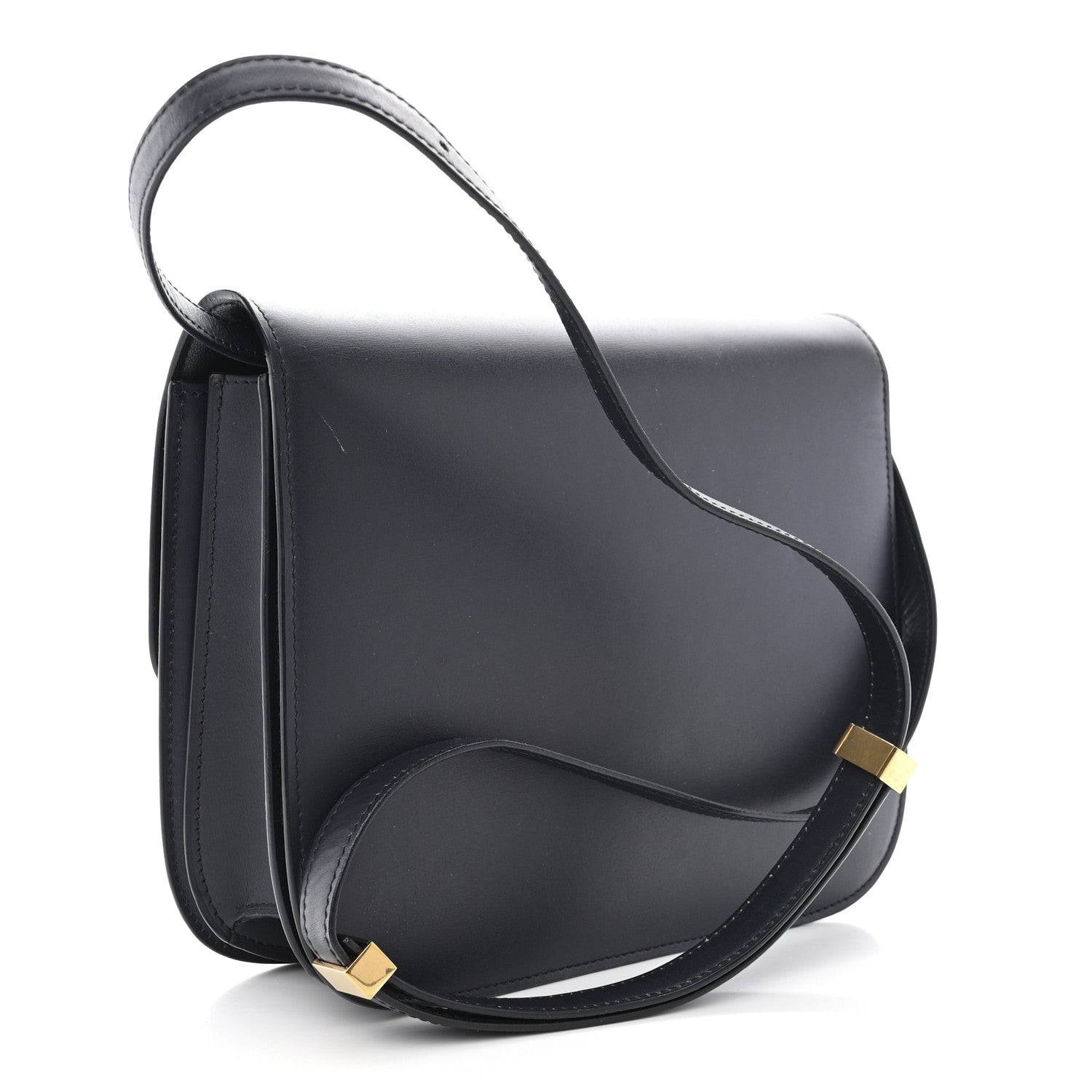 Celine Box Calfskin Medium Classic Box Flap Bag Navy 3 of 12