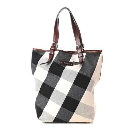 Burberry Canvas Mega Check Print Tote Beige 1 of 11