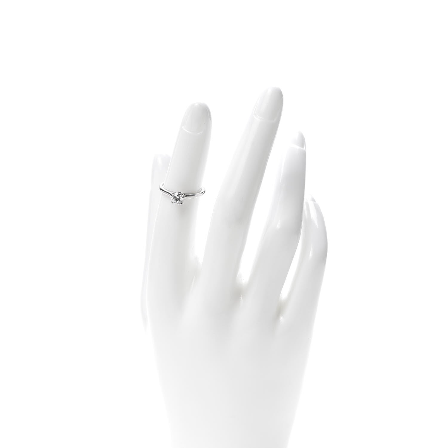 Cartier Platinum Diamond .40ct Solitaire 1895 Engagement Ring 48 4.5 2 of 7