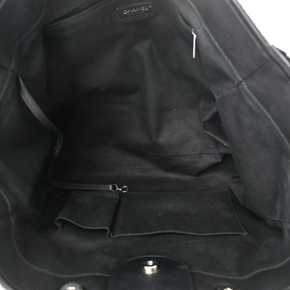 Chanel Shearling Large Deauville Tote Black 5 of 10