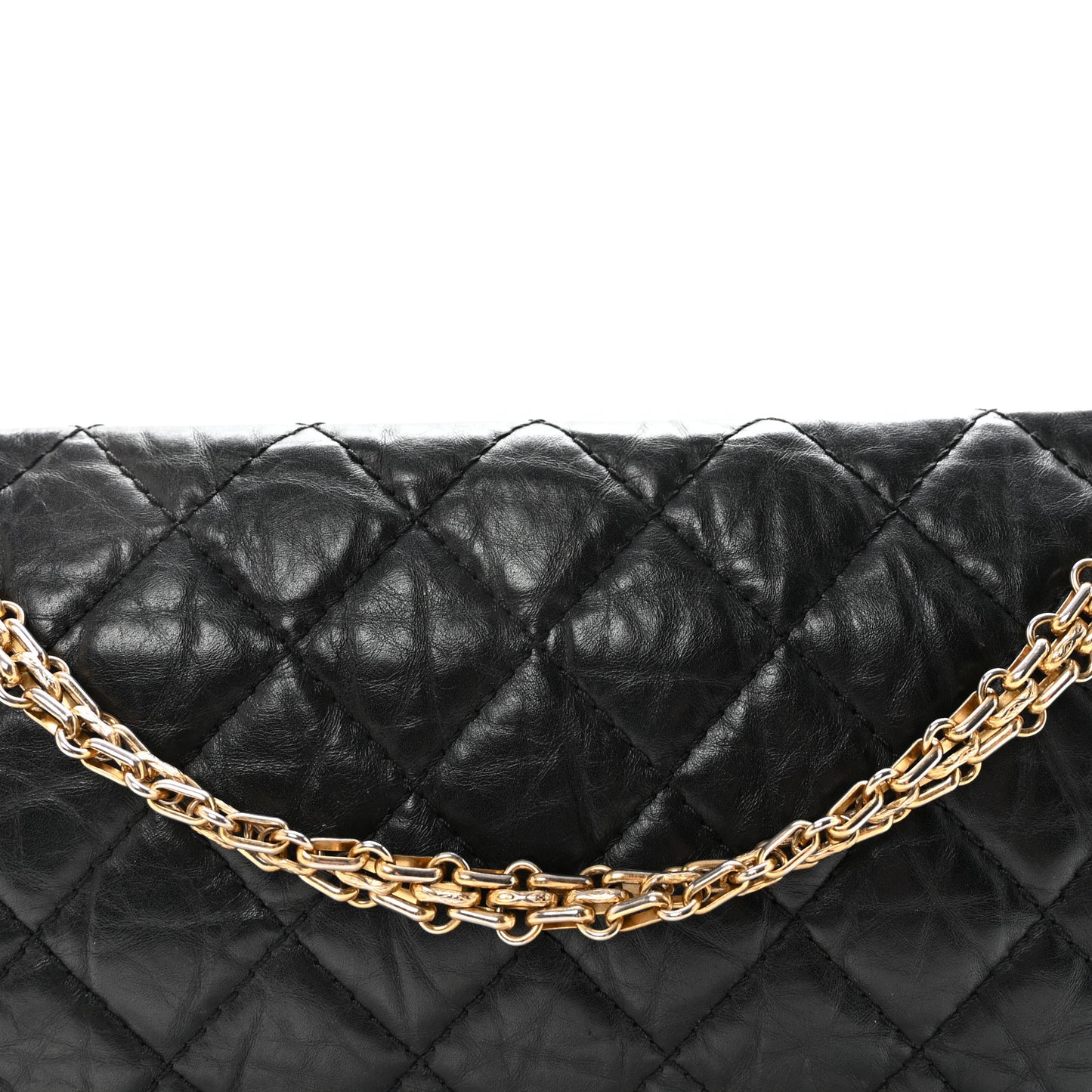 Aged Calfskin Quilted 2.55 Reissue 226 Flap Black