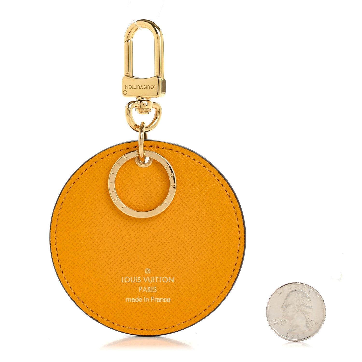 Louis Vuitton Monogram 2022 Christmas Animation New York Soho Bag Charm Key Ring Yellow 2 of 3