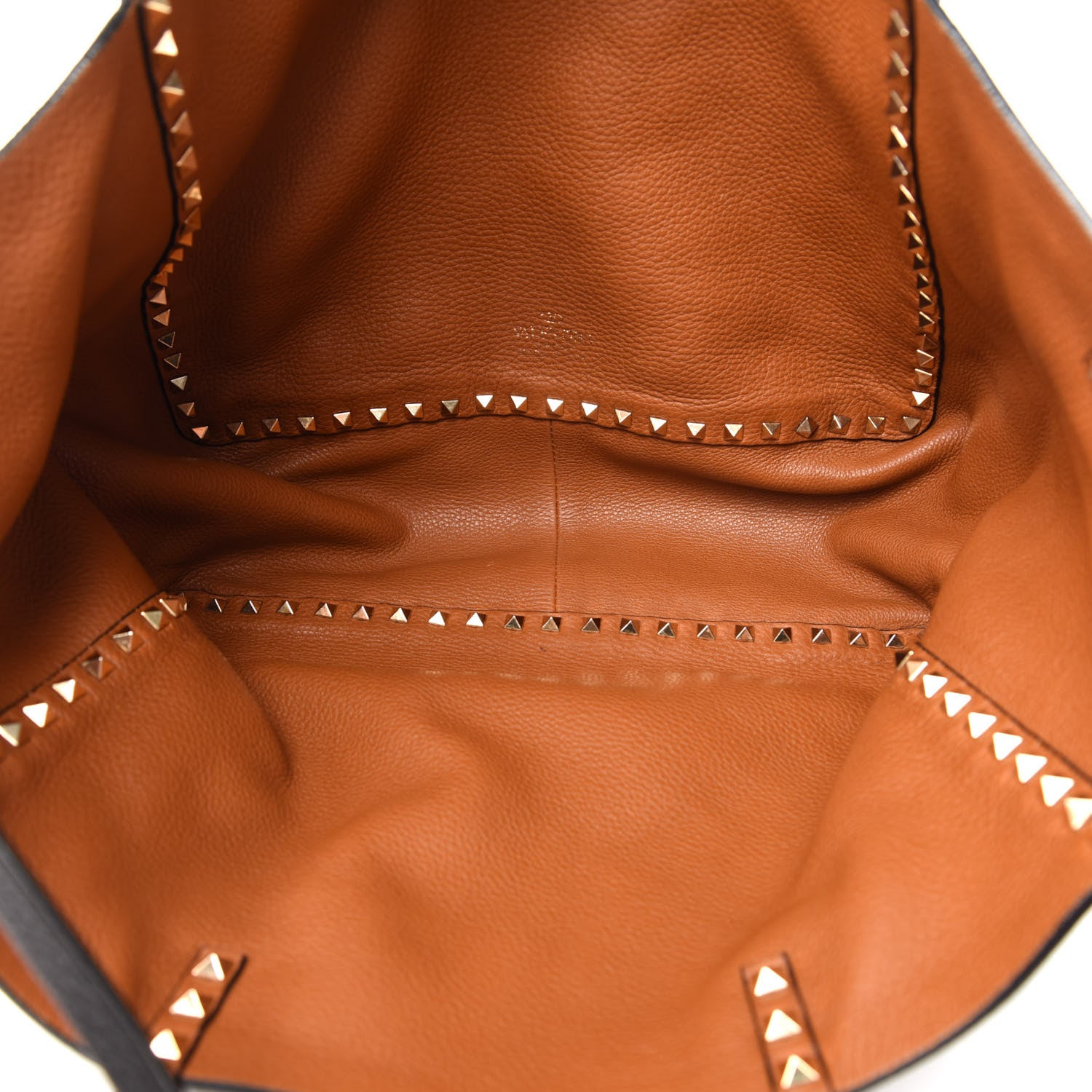 Valentino Garavani Pebbled Calfskin Medium Rockstud Reversible Tote Black Light Cuir 6 of 22