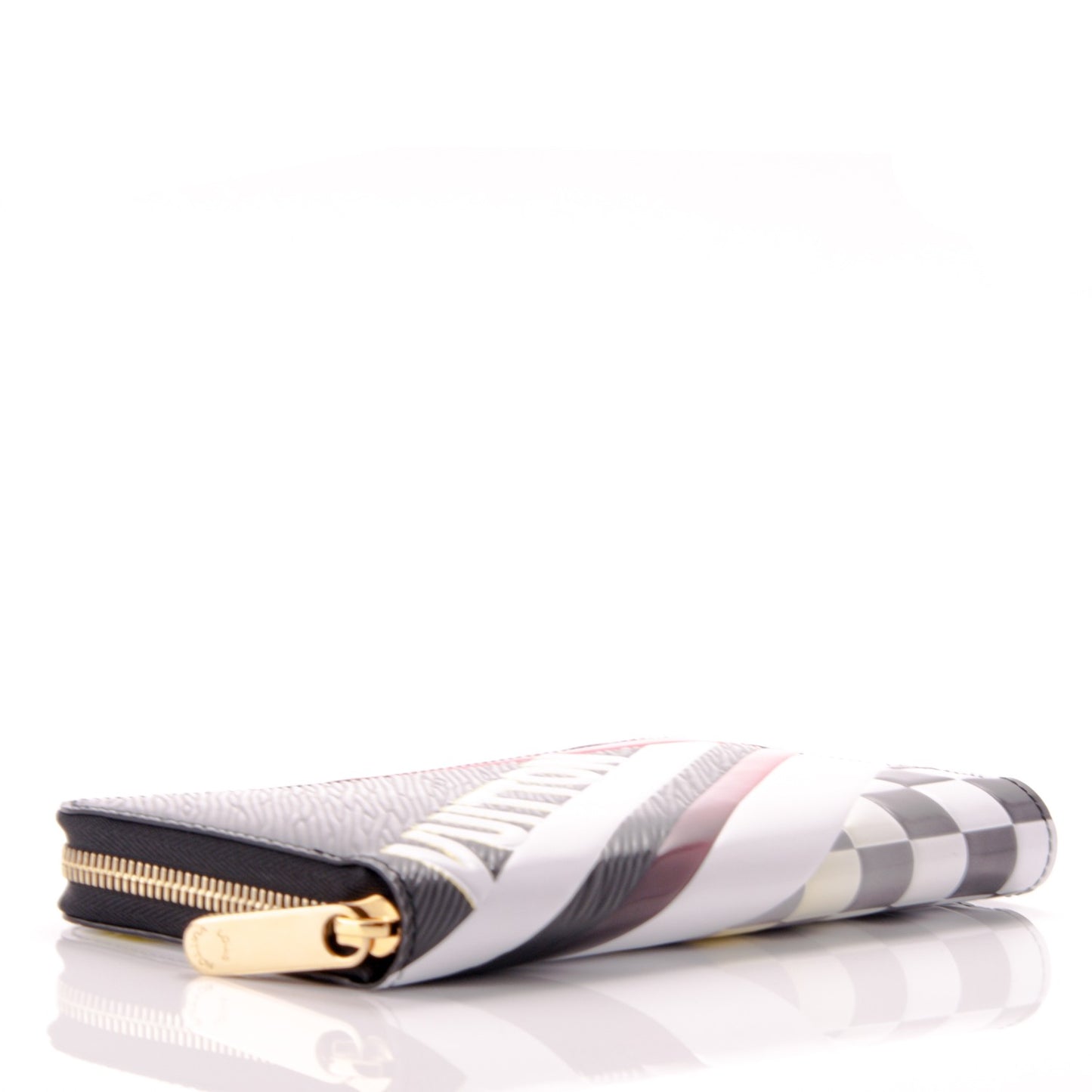 Epi Damier Race Zippy Wallet Black Yellow