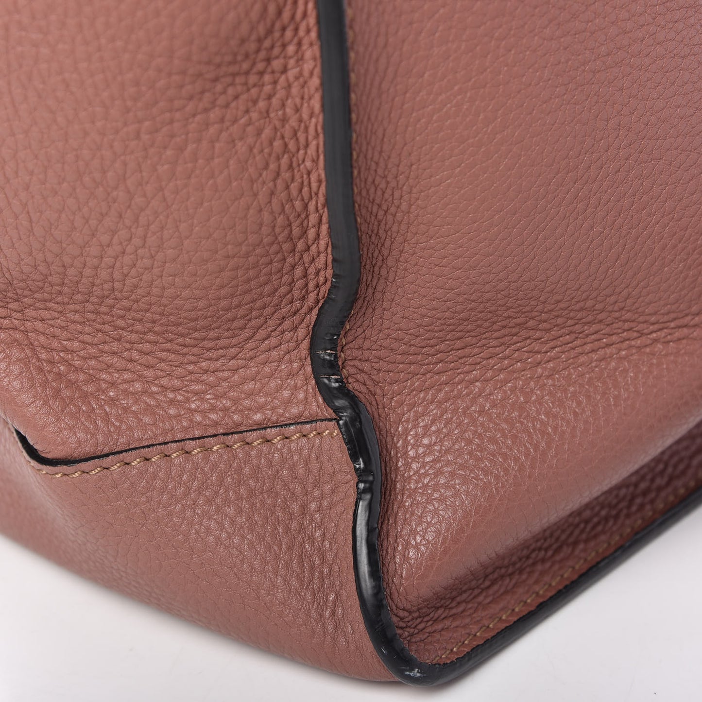 Grained Calfskin To Be Cool Tote Brownish
