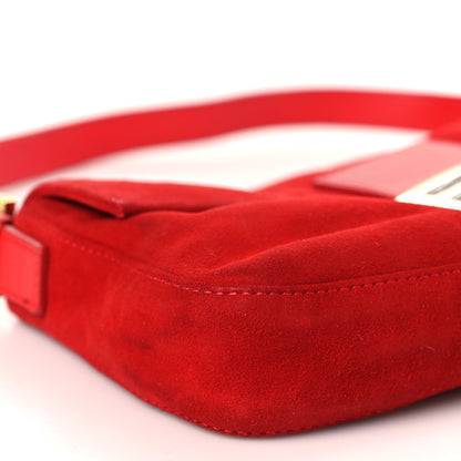Fendi Suede Baguette Red 7 of 8