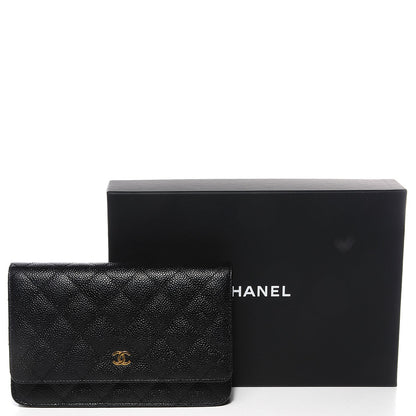 Chanel Caviar Quilted Wallet On Chain WOC Black 5 of 9